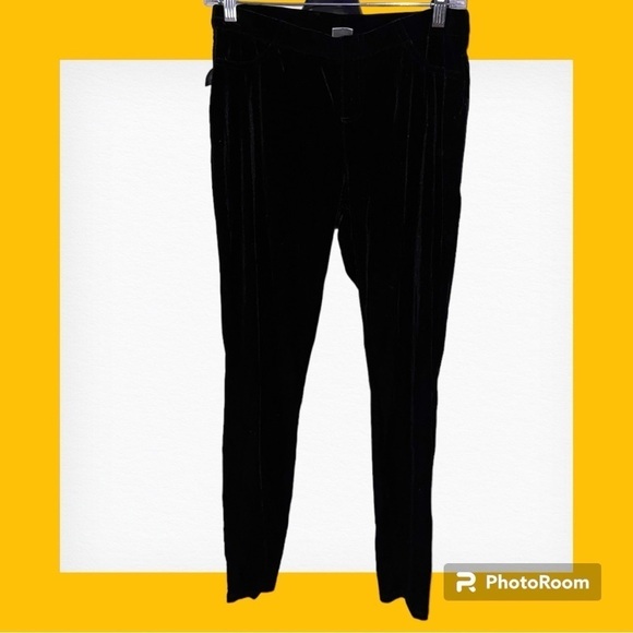 Time & tru crushed velvet velour leggings 8/10 black - Picture 1 of 1